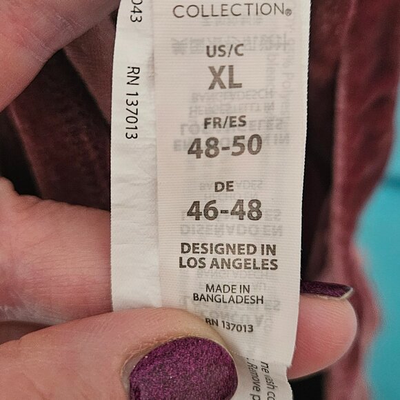 Deep pink velvet jogger - Picture 3 of 3